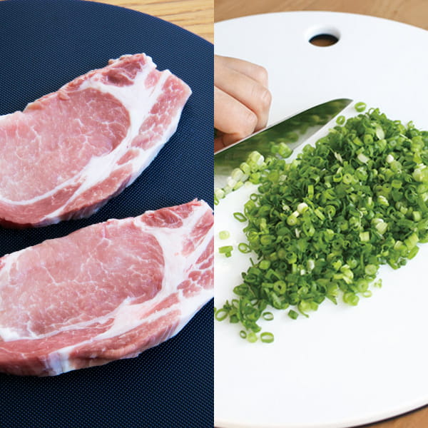 丸まな板(中)とまな板スタンドのセット