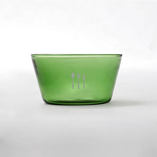 耐熱ガラス デザートカップ グリーン
