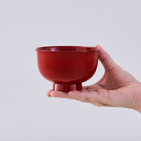 食洗機対応 羽反椀 朱