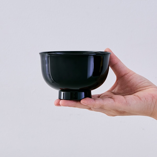 食洗機対応 羽反椀 黒