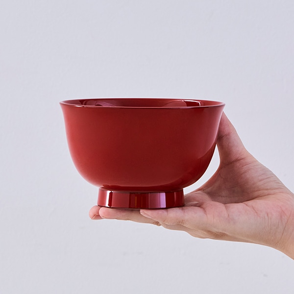 食洗機対応 羽反雑煮椀 朱