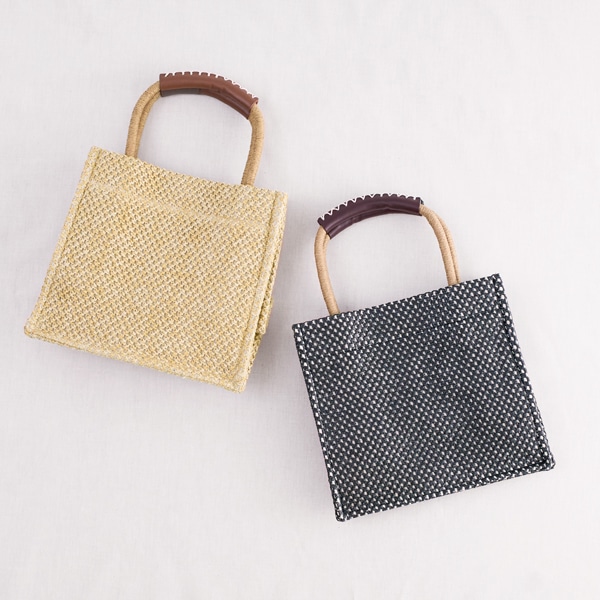 ボックスミニトートバッグ ベージュ