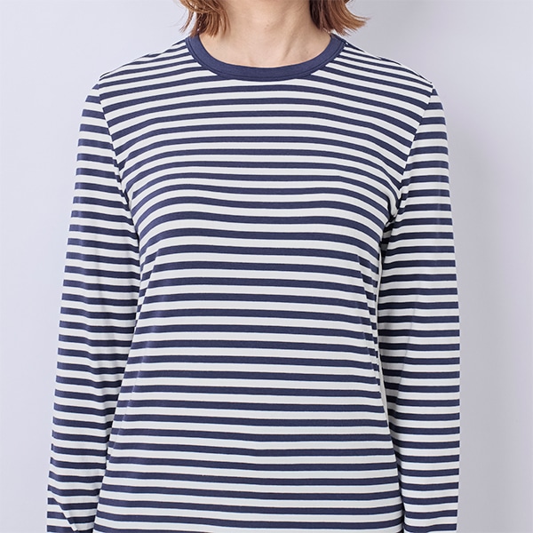 ベア天ボーダー長袖Ｔシャツ
