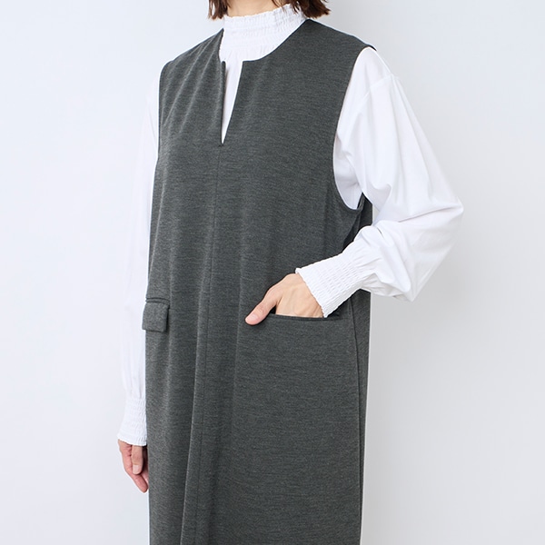 ツイルジャージージャンパースカート
