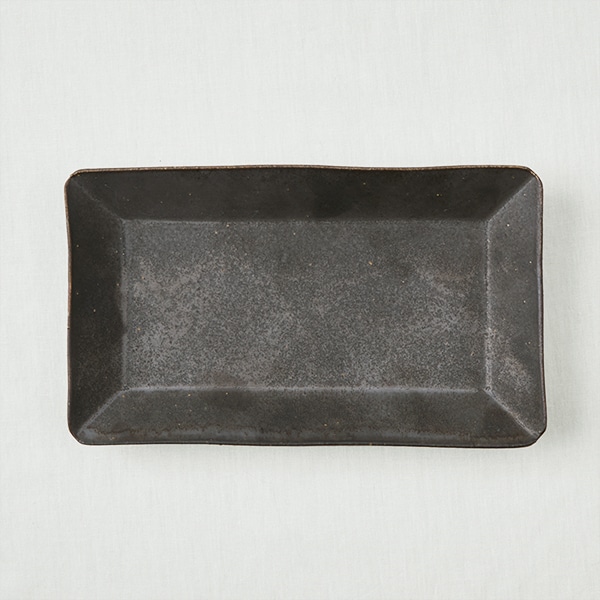 【WEB・一部店舗限定】信楽焼 長角皿 黒