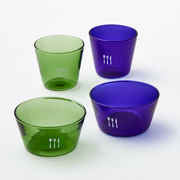 耐熱ガラス プリンカップ ブルー