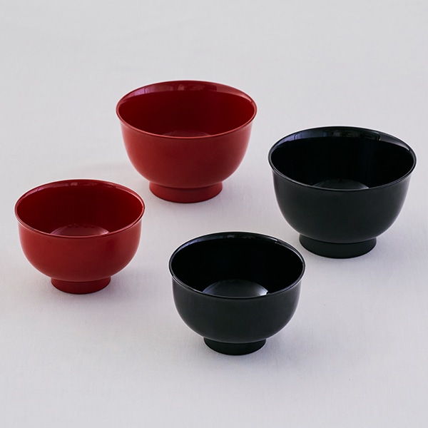 食洗機対応 羽反椀 朱