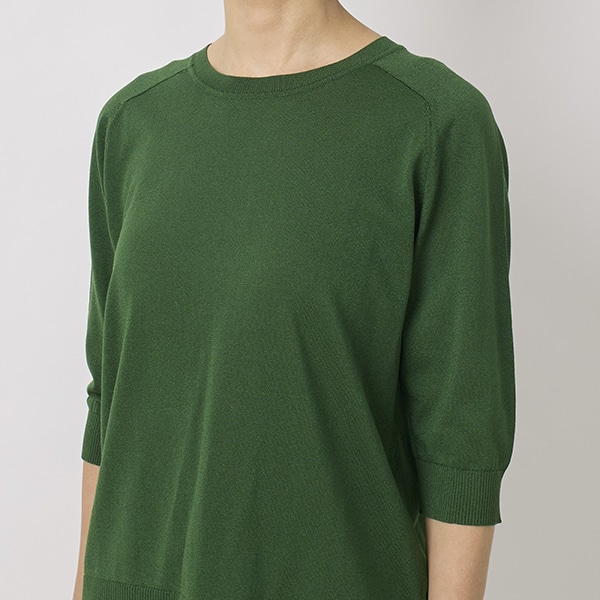 ハイツイストニット5分袖Tシャツ