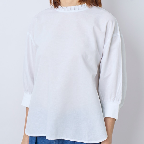 コットンリネンブラウス