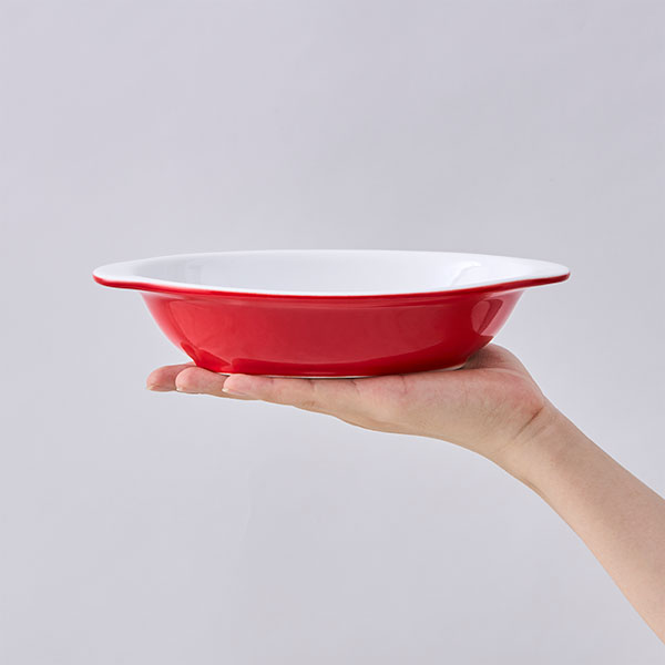 グラタン皿 レッド