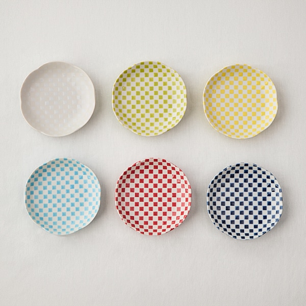 市松小皿 イエロー