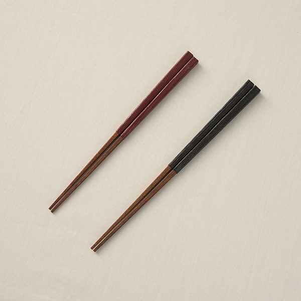 布貼り角箸 黒