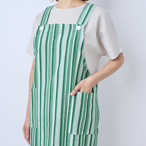 ランダムストライプエプロン
