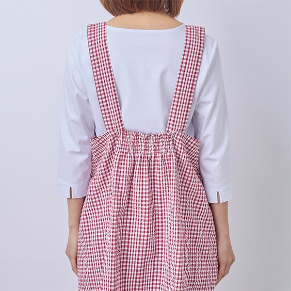 サッカーチェックチュニックエプロン