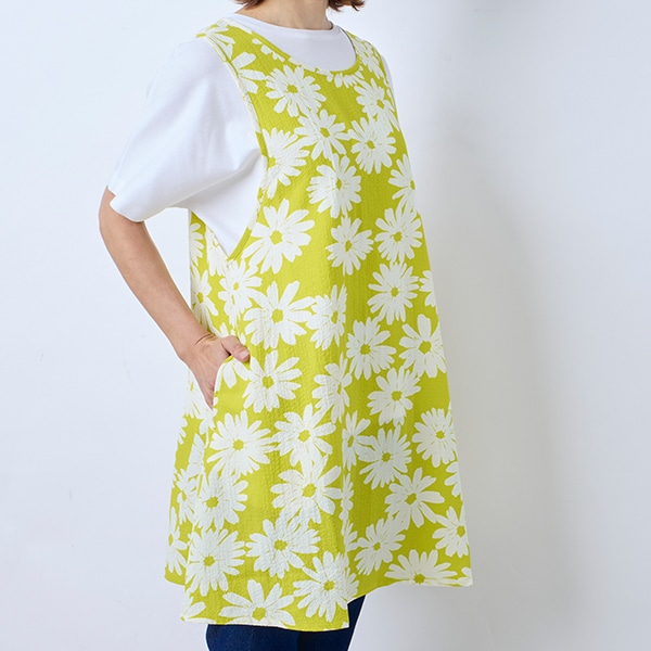 ガーベラプリントチュニックエプロン