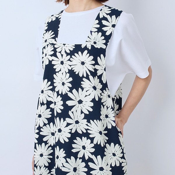 ガーベラプリントジャンスカエプロン