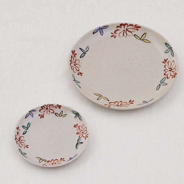 赤絵菊彩 大皿