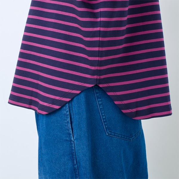 ハイゲージポンチボーダードルマンTシャツ