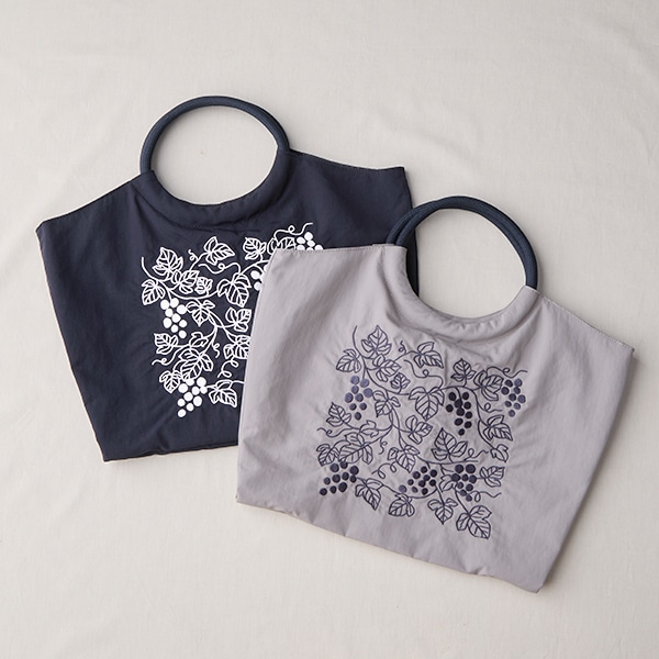 刺繍マルシェバッグS ぶどう