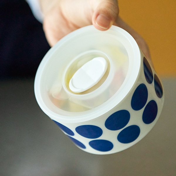 ドット レンジパック 密封蓋付き 紺