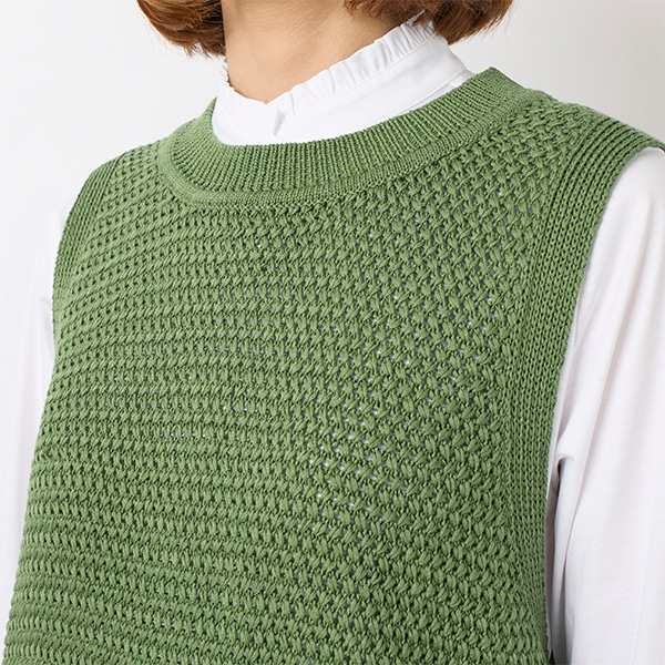 テープヤーンニットベスト