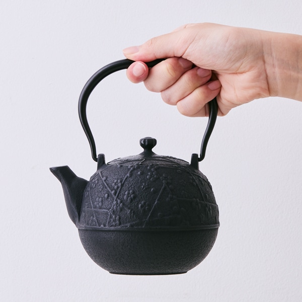 【WEB限定】南部鉄器 急須 瓜形小紋梅 0.5L