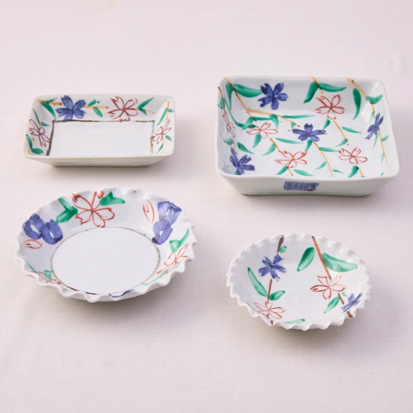 中尾万作 しだれ桜 角皿