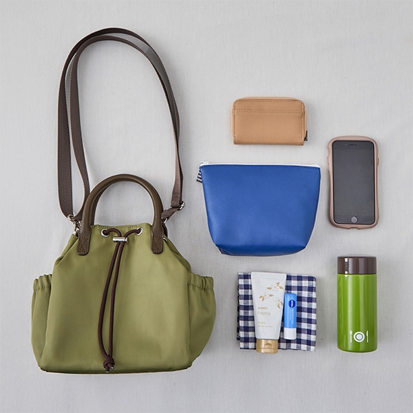 巾着ミニバッグ 2way