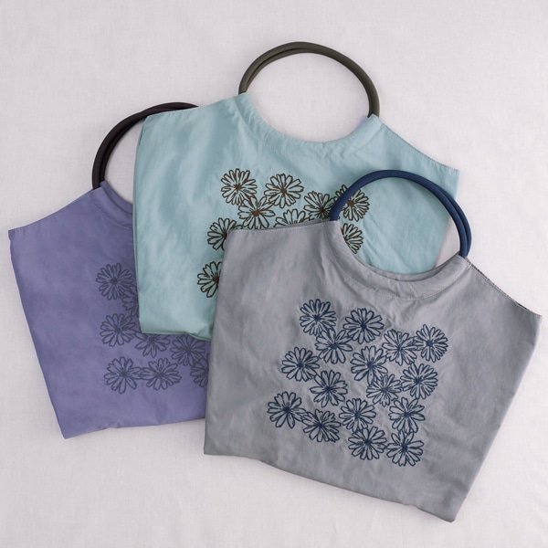 刺繍マルシェバッグ ガーベラ