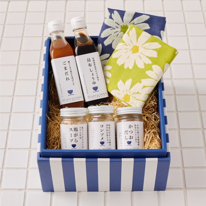 ゆとりのキッチン 調味料とふきんのセット A