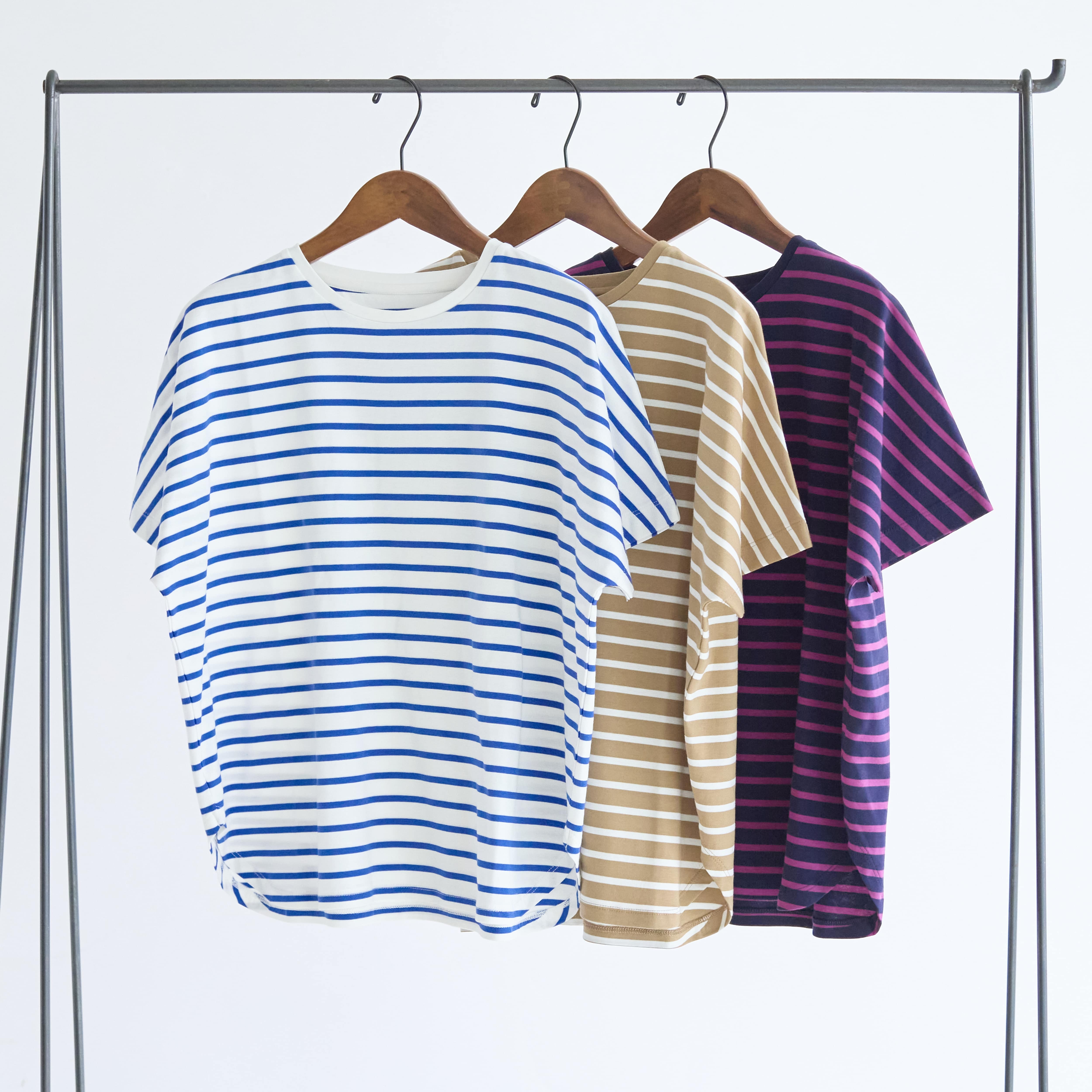 ハイゲージポンチボーダードルマンTシャツ