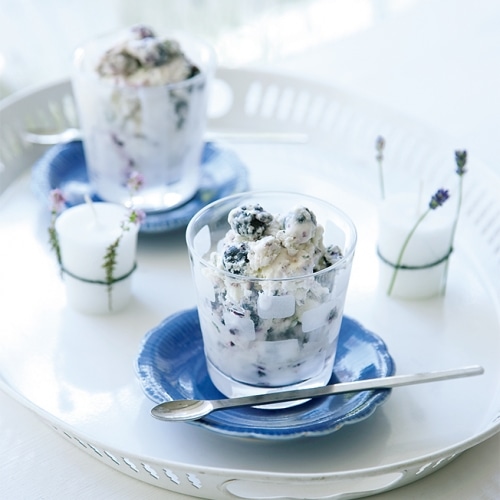 ブルーベリーのフローズンヨーグルト