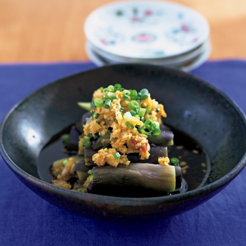 ゆでなすの中華風