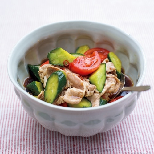 トマトと豚しゃぶの和風マリネ