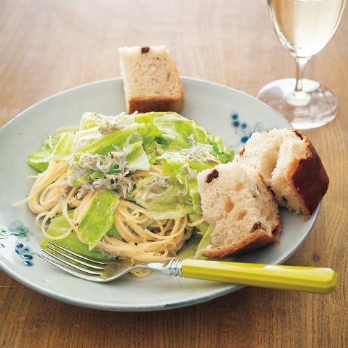 じゃことキャベツのクリームパスタ