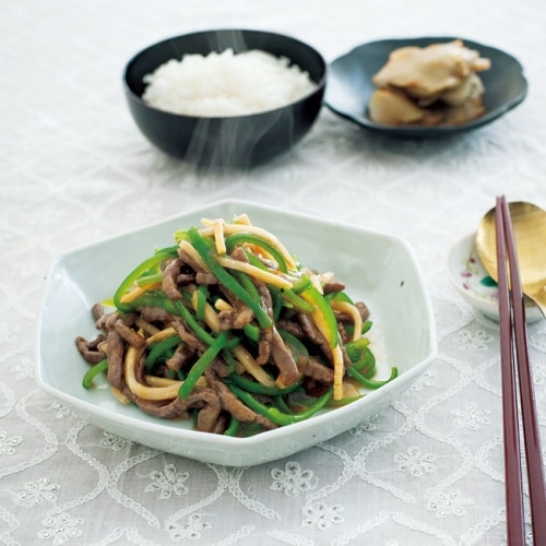 牛肉とピーマンの細切り炒め