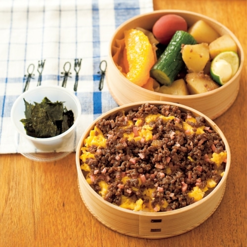 じゃがいもとひき肉の甘辛煮