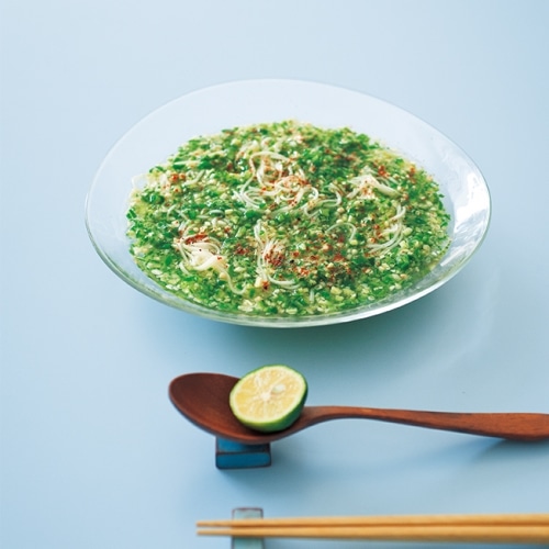 刻みオクラの冷やしそうめん