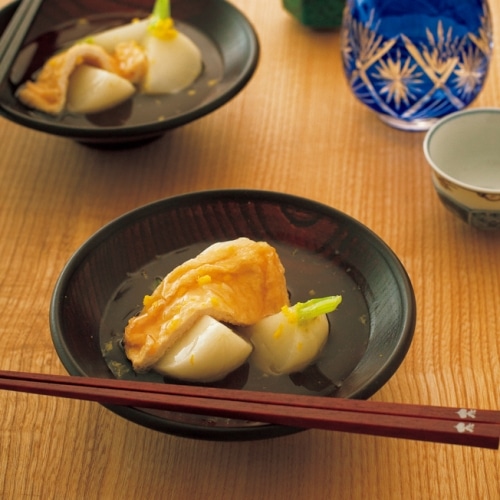 かぶと油揚げのゆず風味