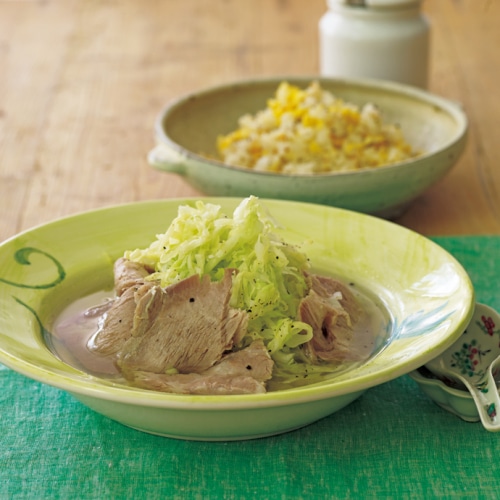 キャベツと塩豚のポトフ