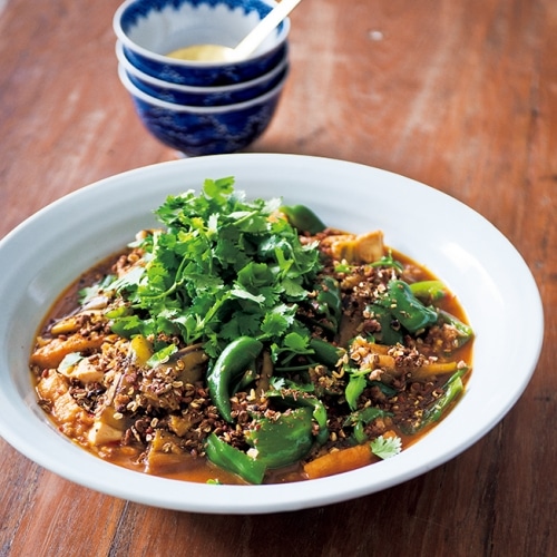 レンジなすと厚揚げの辛煮