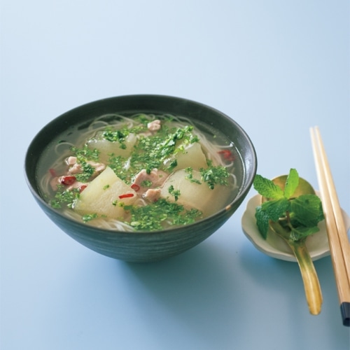 冬瓜と鶏肉のスープそうめん