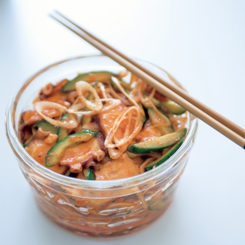 タコとキムチのマリネ