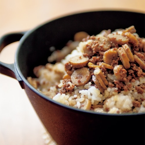 牛ごぼうの混ぜごはん