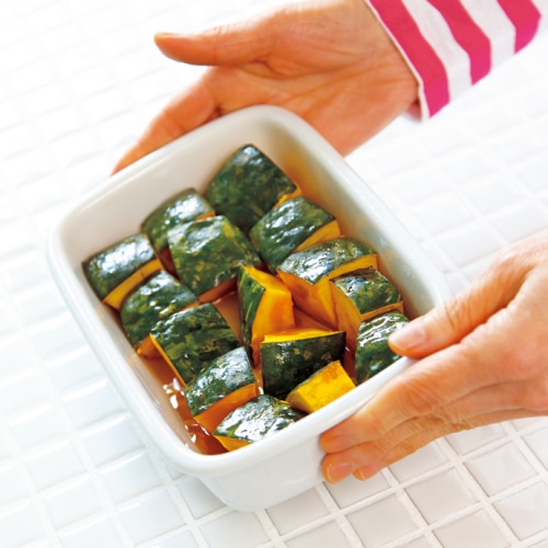 レンジかぼちゃの和風サラダ