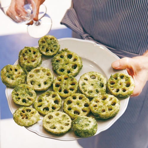 れんこんの青のり揚げ