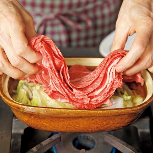 白菜と牛肉の重ね蒸し煮