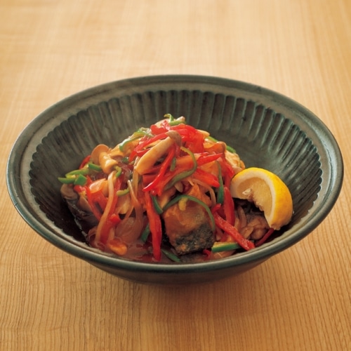 揚げサバの野菜あんかけ