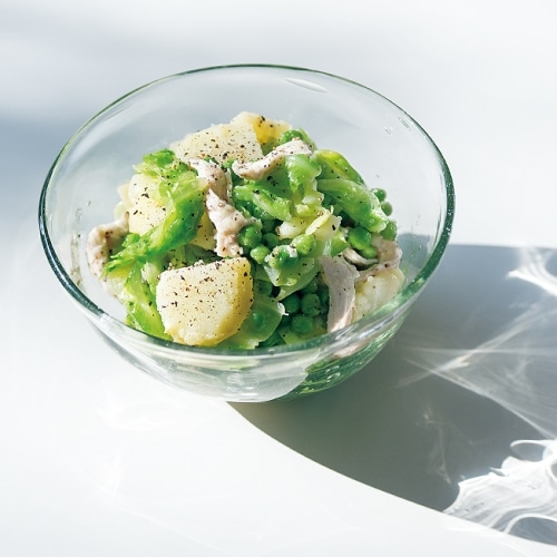 ゆで鶏とキャベツのポテトサラダ