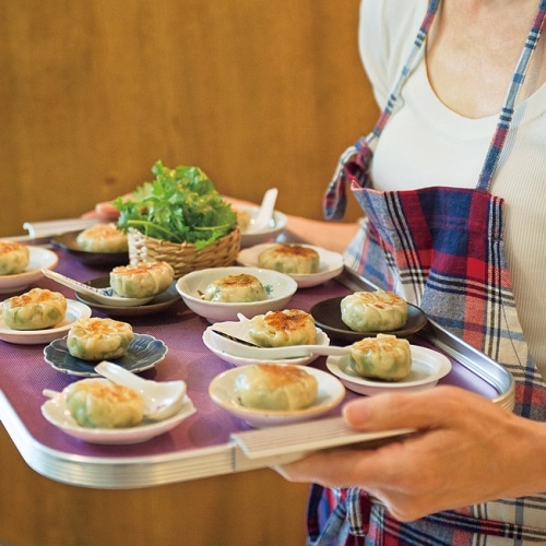 ホタテと大根の餃子